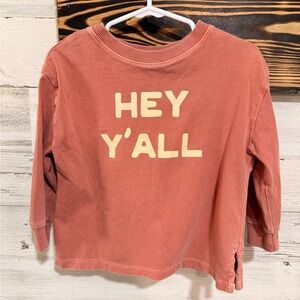 Little Co. By Lauren Conrad “Hey Y’all” Long Sleeve Tshirt